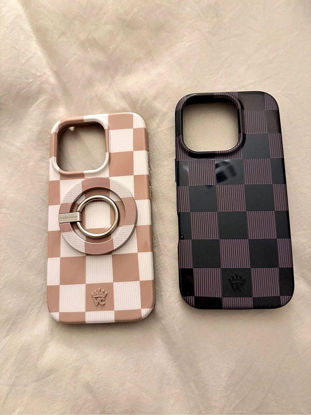 Velvet Caviar Checkered iPhone 16 Pro cases